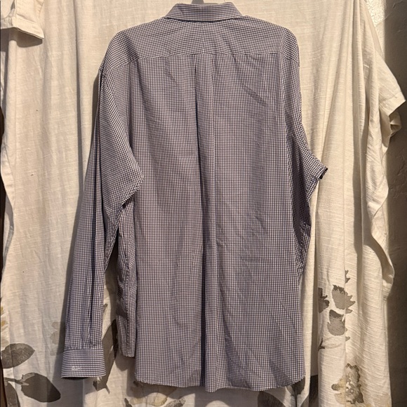 David August Men's Blue Checkered Button Down  Shirt - Picture 2 of 9